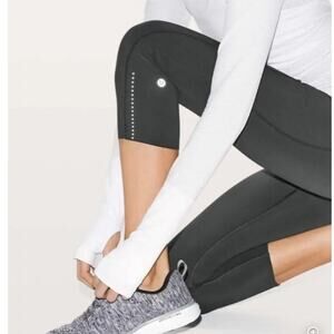 Lululemon Fast Free Crop II Nulux 18" Lightweight Naked Feel Active Run Tight 4